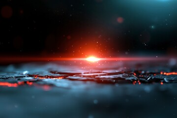 Poster - Abstract Glowing Light on Dark Surface with Unique Patterns and Exquisite Bokeh Effects