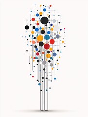Poster - targeted analysis, group segmentation, audience profiling, futuristic group patterns, vibrant and bold design, clean professionalism