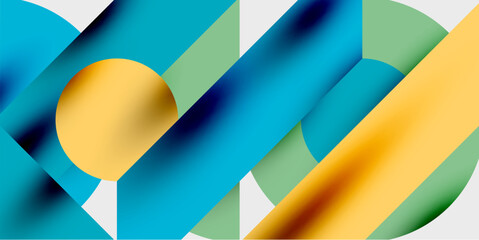 Aufkleber - Vibrant abstract background circles with smooth gradients, creating a dynamic and modern design. Ideal for creative, tech, or contemporary-themed projects