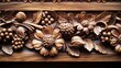 © HPMP Studio - Ornate wooden molding featuring intricate floral carvings