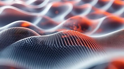 Poster - Abstract Digital Waveform: A mesmerizing blend of  geometric patterns and vibrant color gradients.