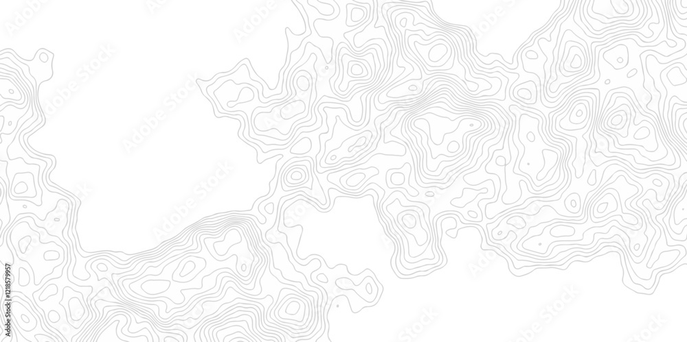 Map Pattern Reliefs Curved reliefs abstract background White wave paper. Black and white ...