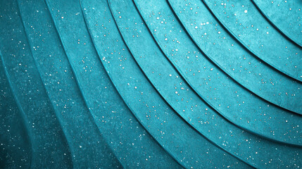 Poster - Ethereal Light Ribbons in Glowing Teal Shades Creating a Dreamlike Background Texture