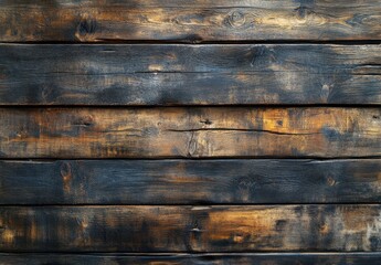 Poster - Dark Rustic Wooden Planks for Textured Background or Surface, Perfect for Interior Design, Art Projects, or Any Creative Endeavor Needing Natural Elements