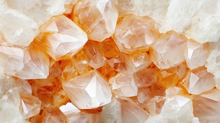 Poster - Macro detail of polished quartz crystal textures nature bold colors close-up natural beauty