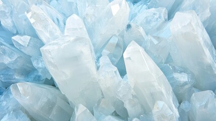 Poster - Macro detail of polished quartz crystal textures natural environment close-up bold tone