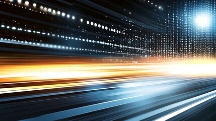 Poster - Abstract Digital Highway Speed Light Streaks