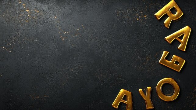 A sophisticated ABC border with metallic gold letters against a dark textured background, adding a touch of elegance to educational designs