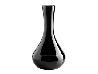 Isolated Black Glass Vase