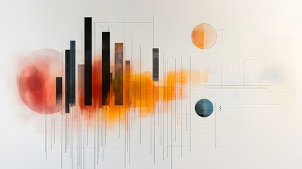Poster - An abstract artwork featuring vibrant colors, geometric shapes, and fluid lines. Perfect for modern design projects, conveying creativity and dynamic energy.