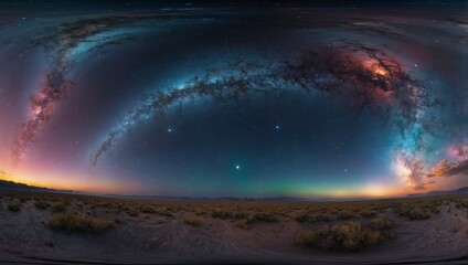Wall Mural - Space background featuring vibrant nebulae and countless stars