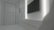 © kreasi Visual - Modern minimalist hallway interior design with television