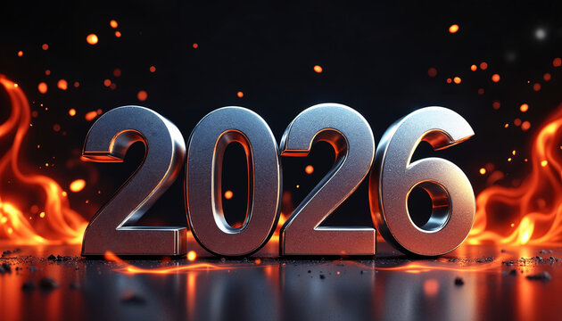 2025, 2026, 2027, 2028, 2029, 2030 date on fireworks background, new year card