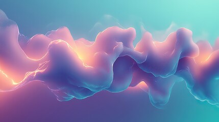 Poster - A soothing gradient of dusty mauve melting into celestial aqua