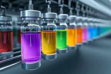 Poster - Growth hormone vials labeled and organized in a storage rack, highlighting proper cataloging,