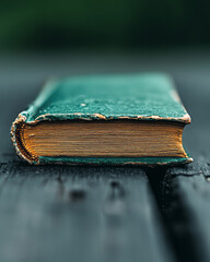 Poster - A bookmark peeking out from the pages of a well-worn novel,