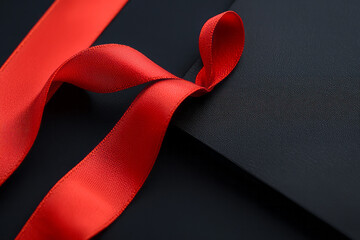 Leinwandbilder - The detailed ribbon bookmark of a Bible or other religious book, elegantly draped,