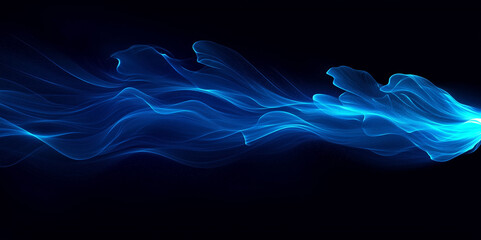 Wall Mural - abstract blue wave,blue ray motion effect,banner mockup