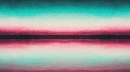 Poster - Horizontal Abstract Color Gradation Teal, Pink and Black Stripes, Texture, Background Abstract art, digital art