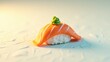 © satya - A Lively 3D Render of a japan sushi on a Minimalist Pastel Background for Food Lovers and Enthusiasts