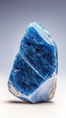 Poster - Stunning macro shot of polished sapphire stone deep blue hues nature elegant textures close-up view
