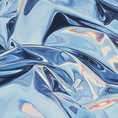 Poster - Sleek polished metal surface reflection abstract art minimalist design studio environment close-up view contemporary mood