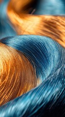 Poster - Macro shot of shiny metallic threads elegant artistic display close-up view textile environment