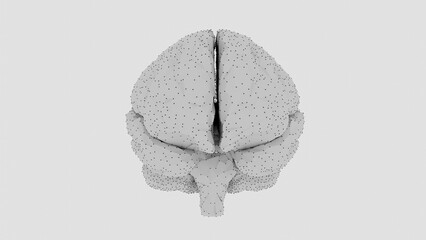 Poster - Abstract Low-Poly Brain with Minimalistic Design