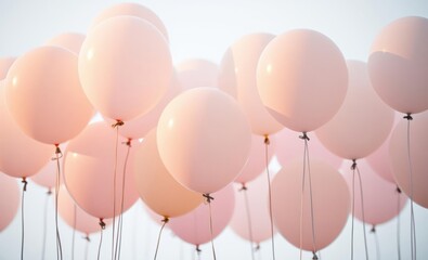 Wall Mural - Balloons celebration background on white balloon background balloon background party holiday celebration decoration