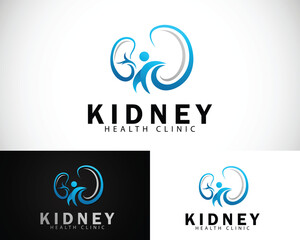 kidney logo creative health care design concept people consulting medical clinic