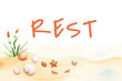 © daniiD - rest text words summer beach background