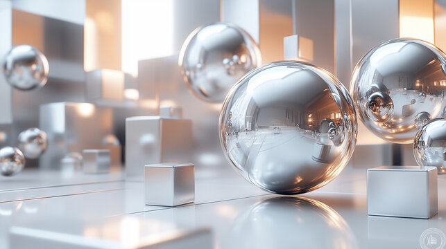 Reflective Spheres on a Minimalist Display