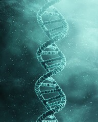 Poster - Scientific exploration of dna structure laboratory setting digital art subtle gradient background abstract concept