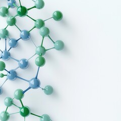 Poster - Innovative molecular structure design minimal white background graphic art elegant environment abstract viewpoint