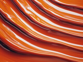 Poster - Sleek brown ceramic tile design modern interior macro view glossy finish textured environment contemporary aesthetic