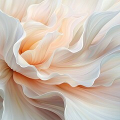 Poster - Elegant macro view of soft white lily petals nature setting floral serene environment soothing gradients