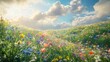 © uu - Vibrant Meadow, Springtime Symphony of Colors