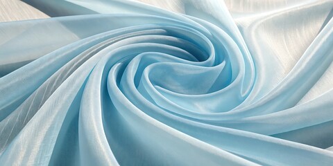 Poster - Abstract Swirling Blue Fabric Texture with Smooth and Flowing Patterns Wallpaper Background