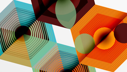 Aufkleber - Hexagons design geometric abstract background