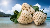 white hula strawberry or pine berry background