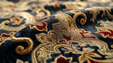Elegant jacquard or brocard fabric pattern with intricate baroque ornament, perfect for interior design, fashion, or textile advertising