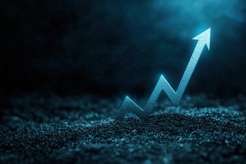 Poster - Floating Holographic Indicators for Business Growth and Success Analysis