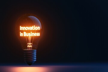 Poster - Glowing 3D Concept of Innovation in Business for Creative Marketing Strategies