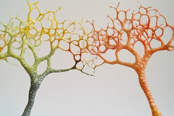 Wall Mural - Branching trees with randomized growth.