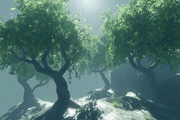 Poster - Branching trees with randomized growth.