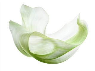Poster - Subtle flowing wave design light green and white minimalist art professional environment abstract concept