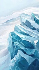 Poster - Translucent quartz crystal patterns natural landscape ethereal close-up reflective ice serenity and imperfection