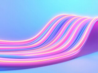 Poster - Vibrant light streaks flowing in soft pastel colors abstract design serene tone digital art smooth effect