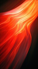 Poster - Dynamic red and gold light streaks on black background abstract digital art modern design intense visuals