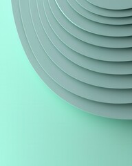 Poster - Elegant subtle overlapping circles on soft teal background abstract design professional mood graphic art